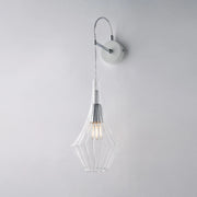 Applique Moderna Zeus Metallo Bianco Vetro Trasparente 1 Luce E14