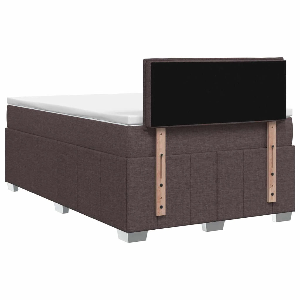 Letto box spring con materasso Marrone Scuro 120 x 200 cm 3452659
