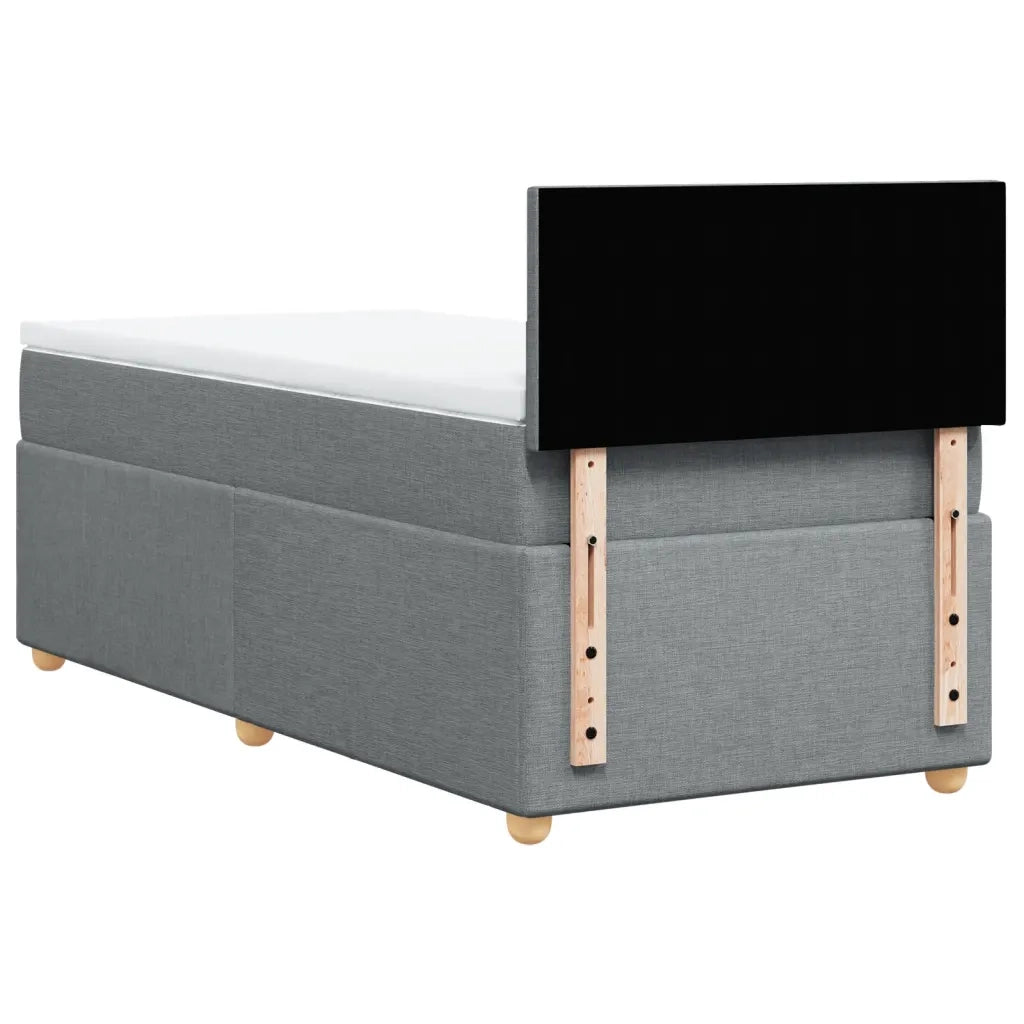 Giroletto a Molle con Materasso Grigio Chiaro100x200 cm Tessuto 3286584