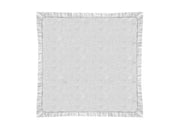 Tovaglia Cucina Soggiorno In Cotone Con Orlo A Giorno In Tinta Unita Ajour - 85x85cm - Bianco