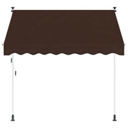 Tenda da Sole | Tenda retrattile manuale Marrone 350 cm