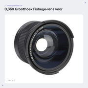 Obiettivo Fissoye 0,35X - Obiettivo per Fotocamere SLR/Digitale - Vetro Ottico Professionale - Obiettivo Idroimprigionato - Incluso Taschino di Riposo