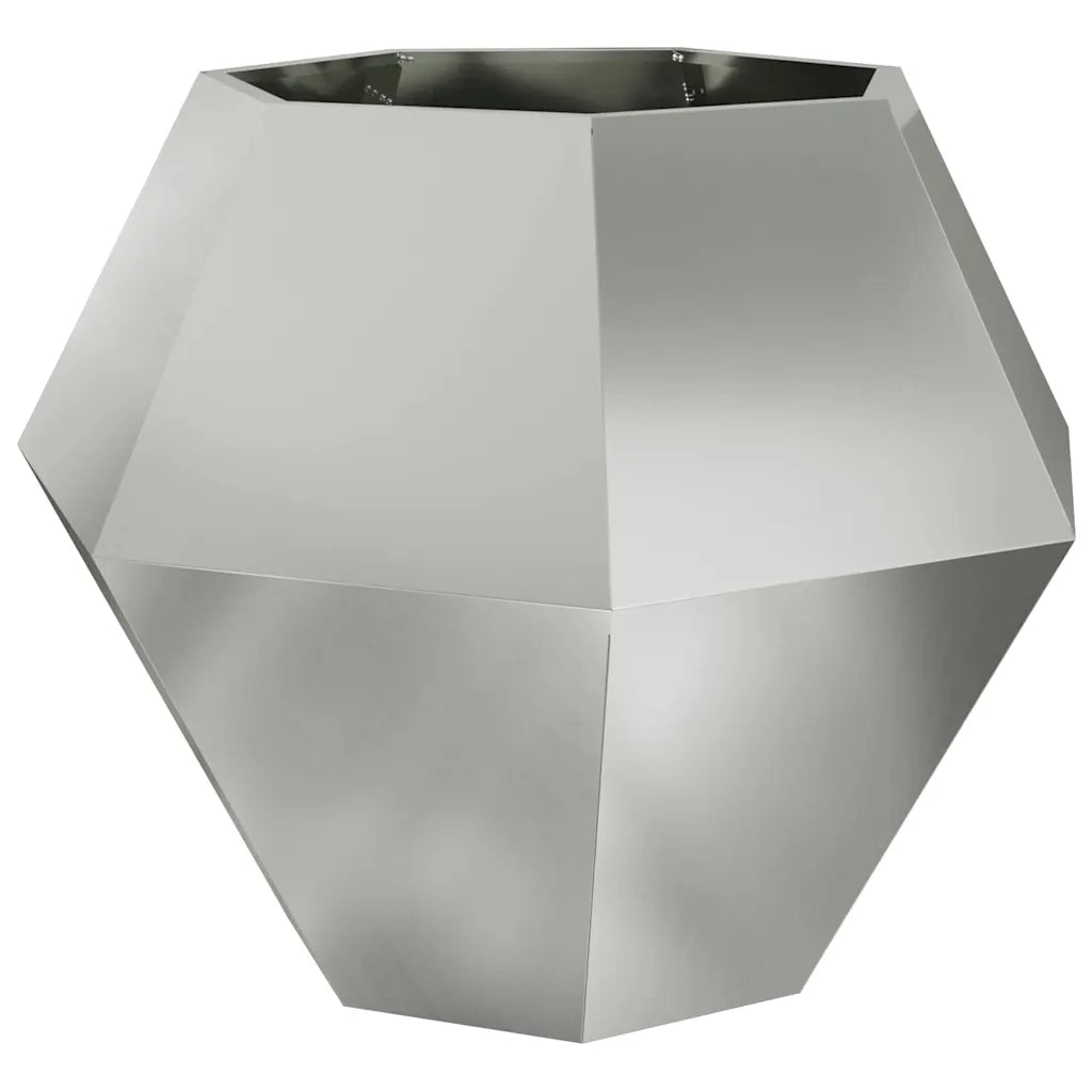 Fioriera 2 pcs Argento 100 x 100 x 80 cm Acciaio zincato