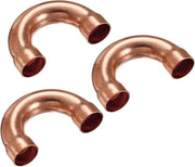 Fitting a U in rame per tubo da 16 mm - curva a 180 gradi per HVAC e climatizzazione - Pacchetto da 3 pezzi