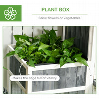 Pollaio Gabbia per Galline da Esterno 161,5x62,5x115 cm in Legno Grigio