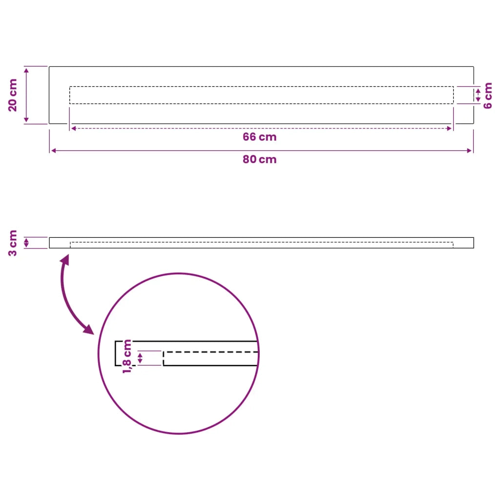 Piano del Tavolo Rettangolare 90 x 50 x 3,5 cm Rettangolare 938360