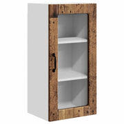 Pensile da cucina | Mobile in vetro da parete LUCCA Legno antico 40 x 31 x 80 cm