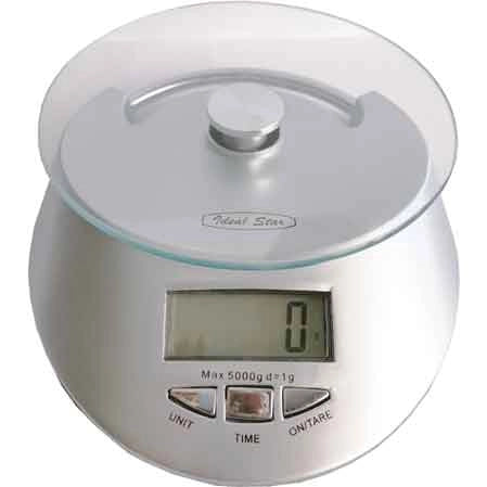 BILANCIA DIGITALE IDEAL STAR IN VETRO CapacitÃE 5 kg - IDEAL STAR
