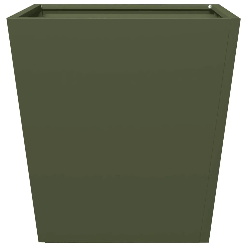 vidaXL Fioriere da Giardino 2 pz Verde Oliva 40x40x40 cm in Acciaio