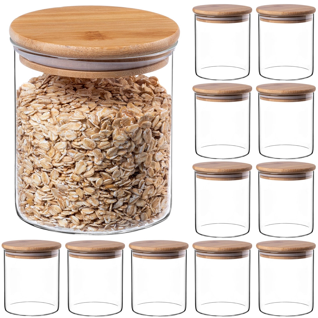 Contenitore per alimenti KADAX, barattolo in vetro per pasta e spezie con coperchio, 800 ml