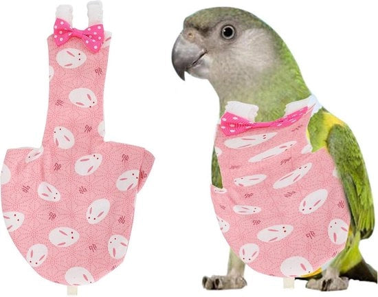 Costumi da volo per pappagalli - Pappagallo in volo - Dispositivo di protezione per pappagalli - Uccelli - Accessori per animali - Modello L-Rose.