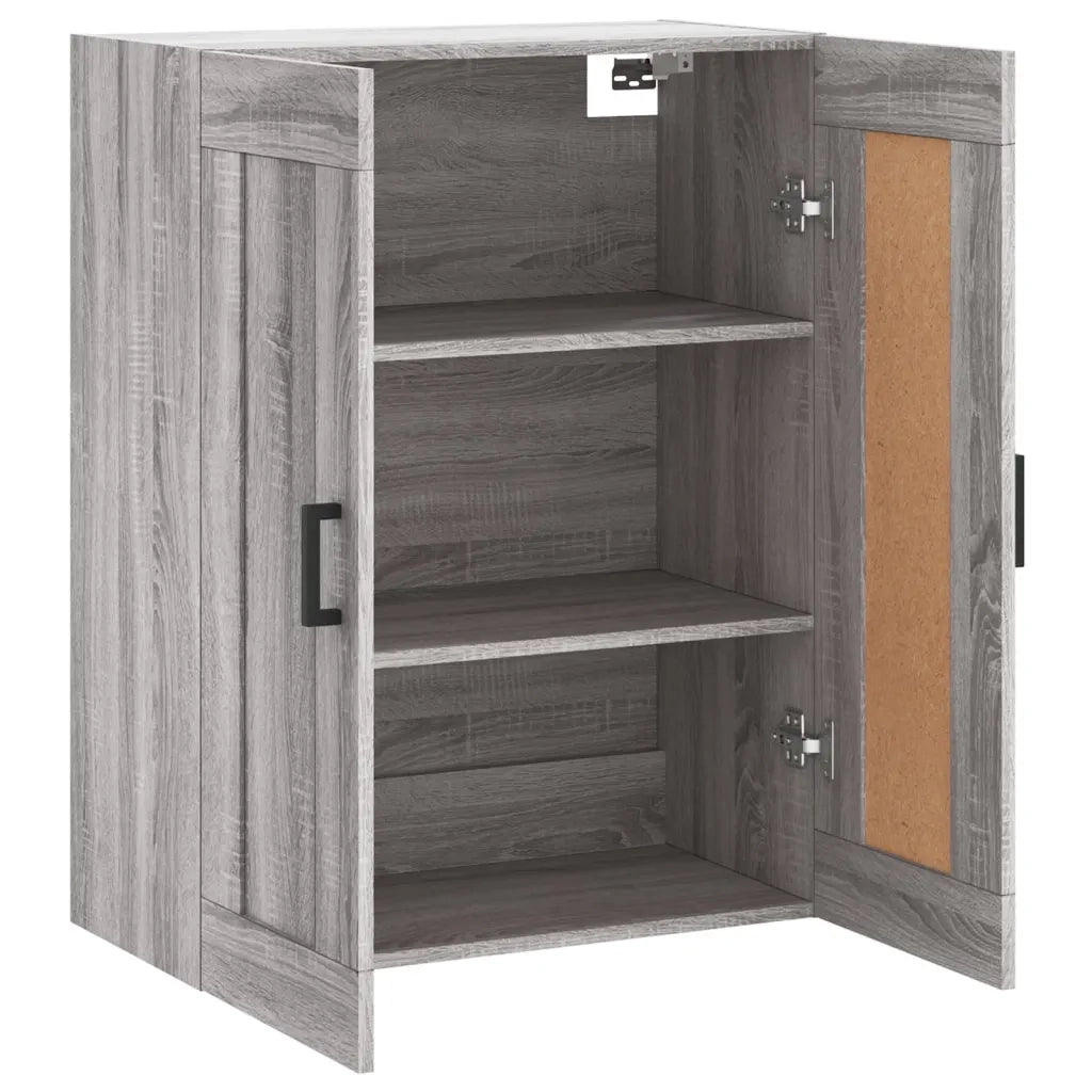 Armadietto a Muro | Mobile a Parete Grigio Sonoma 69,5x34x90 cm Legno Multistrato