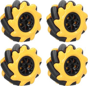 Mecanum-Wiel 60 mm - Pneumatico Omnidirezionale - Componenti per Robot - Accessori - Componenti per Giochi di Costruzione - 2 Pari.