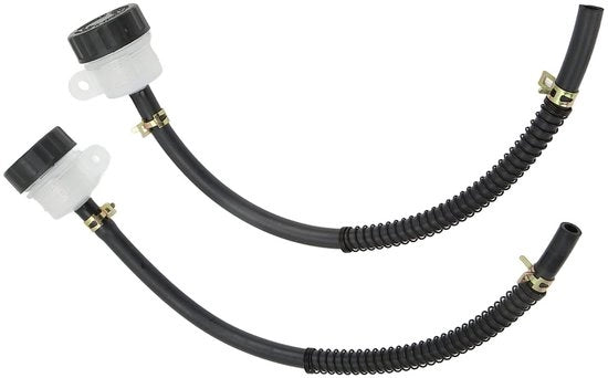Reservatorio di Frizione - 2 Pezzi di Reservatorio di Liquido di Frizione - Resistenti alle Sollecitazioni e alle Sfregature - Universale per Motocicli - Incluso Tubo in Gomma - Diametro Interno 6mm - Reservatorio di Frizione