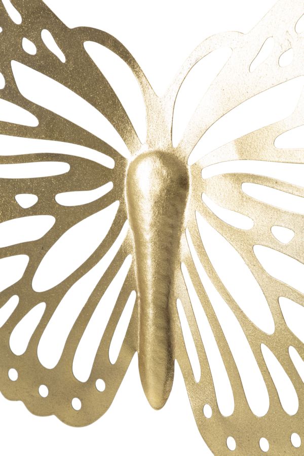 Farfalla Decorativa da Muro 3D 43x2x35 cm in Ferro Oro