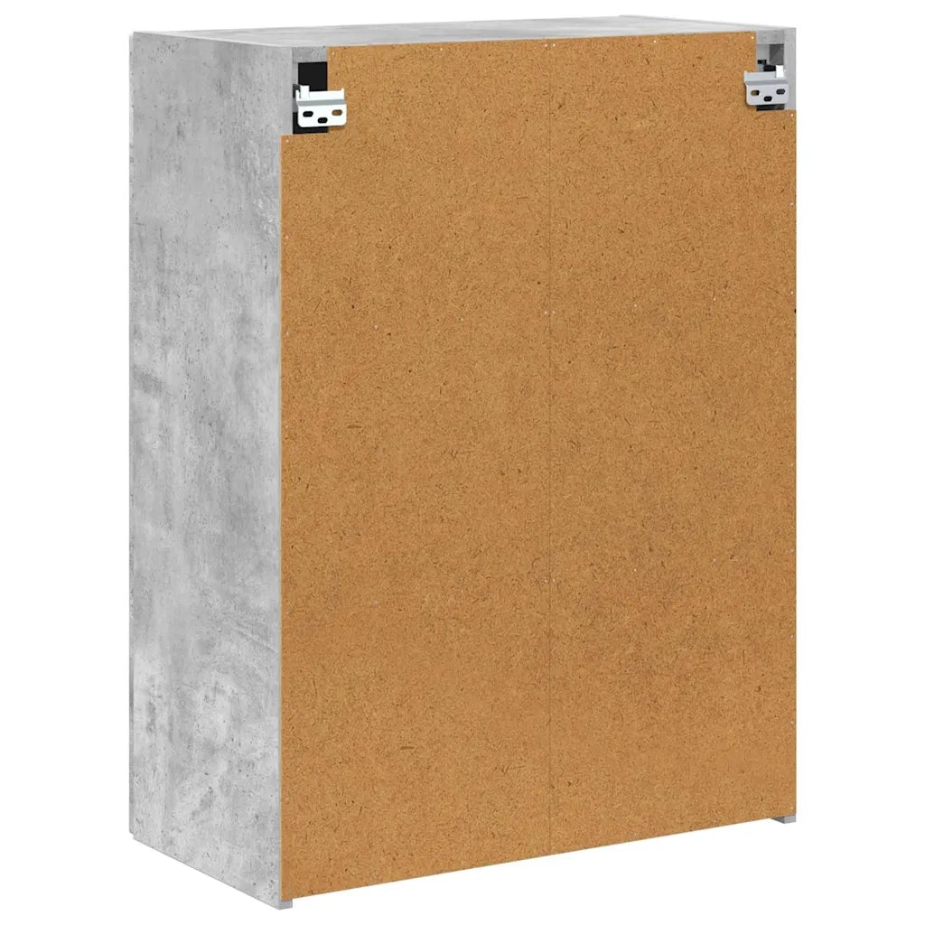 Mobile TV da parete-Mobile TV a Muro-Credenza TV Grigio cemento 59,5 x 31 x 80 cm