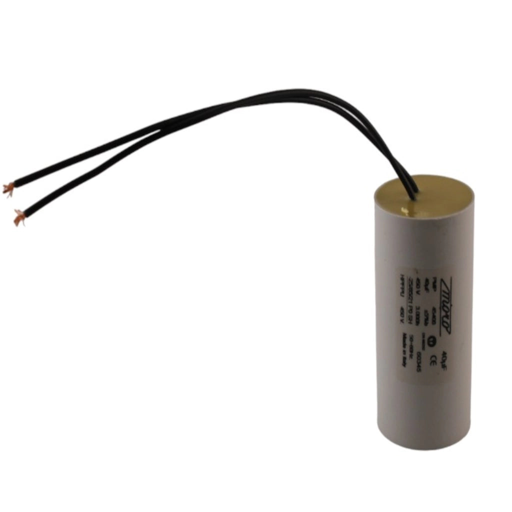 Condensatore 40f 450V 50-60Hz senza codolo con cavo 20cm Aleyay