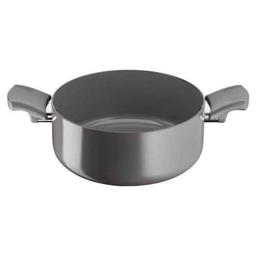Lagostina Risorsa Casseruola fonda 24 cm, Rivestimento in Ceramica Antiaderente, Scorrevolezza Ottimale, Thermo-Signal™, Induzione