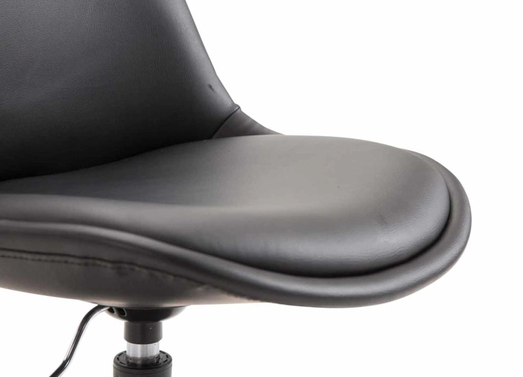 Set di 4 sedie da pranzo Maverick in ecopelle nero,nero