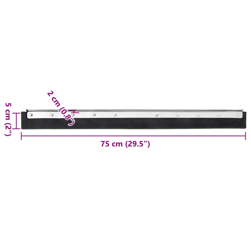 Testina Tergipavimento 75x2x5 cm in Acciaio e Gomma CFW9403995