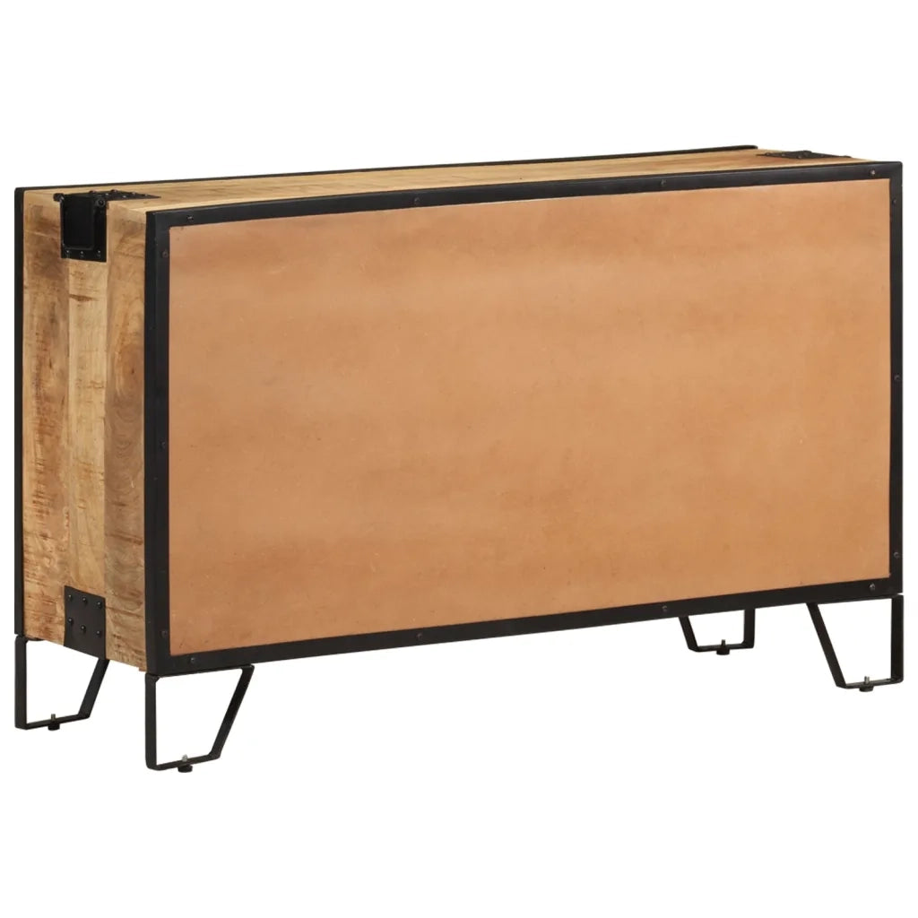 Credenza 100x31x60 cm in Legno Massello di Mango Grezzo 285894