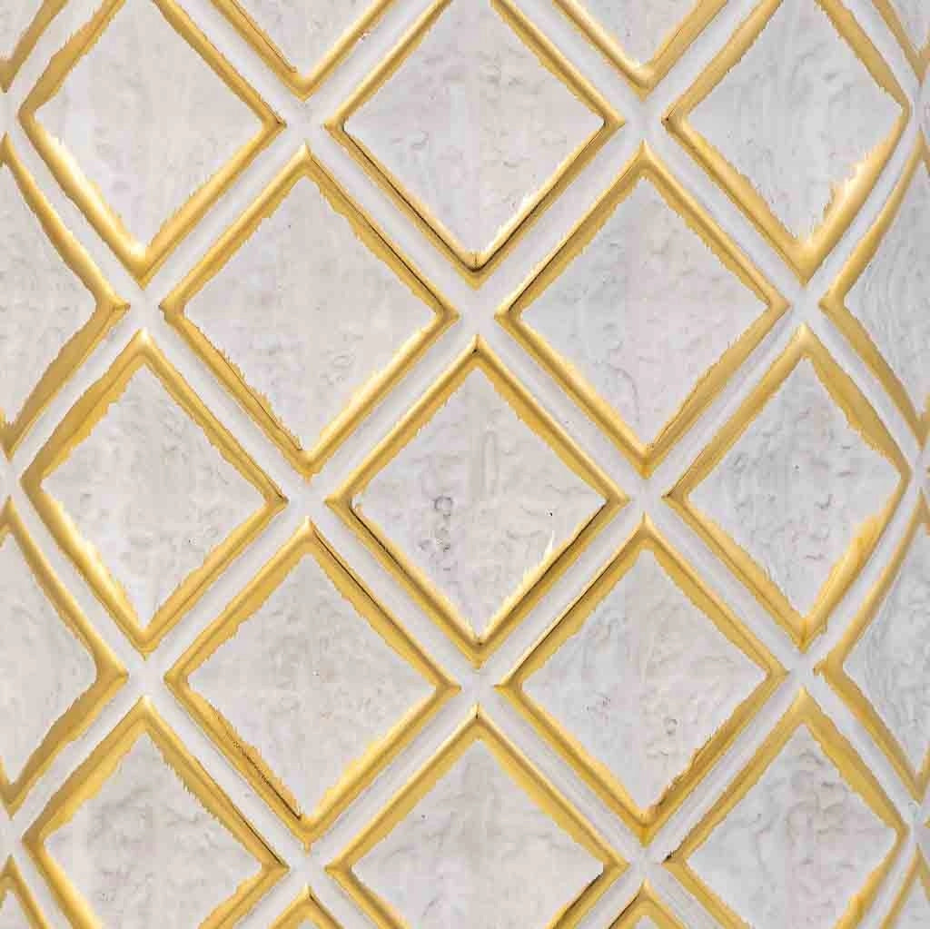 Vaso in ceramica dorata, cm 17x11x40h