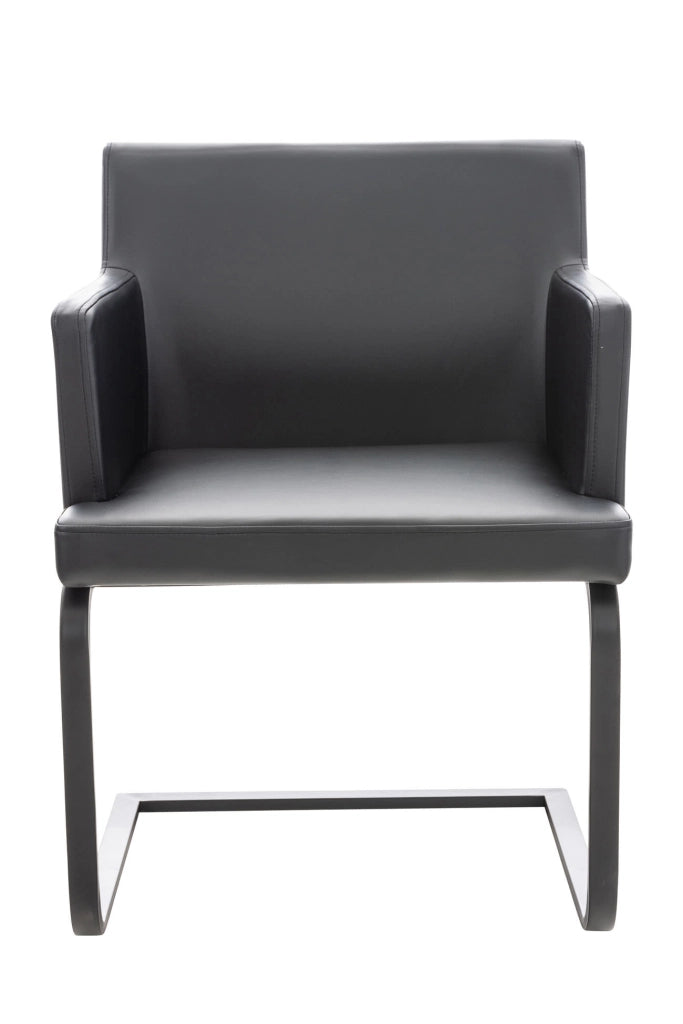Sedia Pranzo Moderna Aberford In Similpelle nero,nero