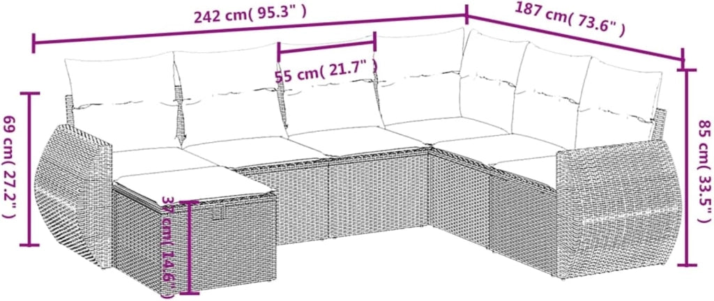 3264141 - Set da pranzo da giardino in rattan sintetico nero, set tavolo e sedie da giardino, tavolo da terrazza e sedie, set da giardino, mobili da giardino