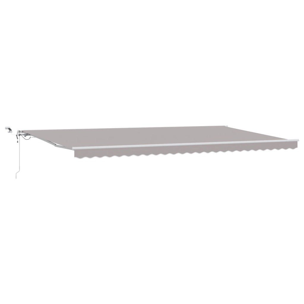 Tenda Retrattile Automatica con LED Grigio Chiaro 600x300 cm