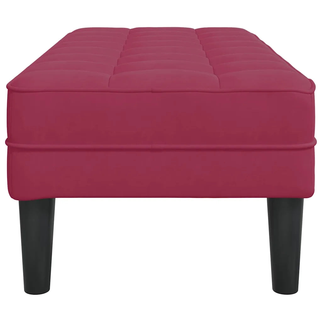 panchina con cuscino Rosso Vino 113 x 57 x 39 cm Velluto CFW7023069