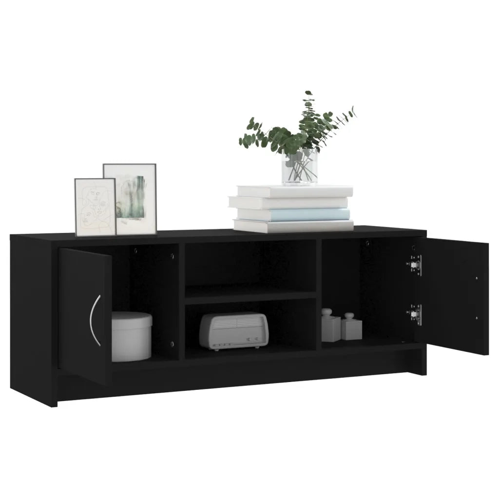 Mobile Porta TV Nero 102x30x37,5 cm in Legno Multistrato 823254