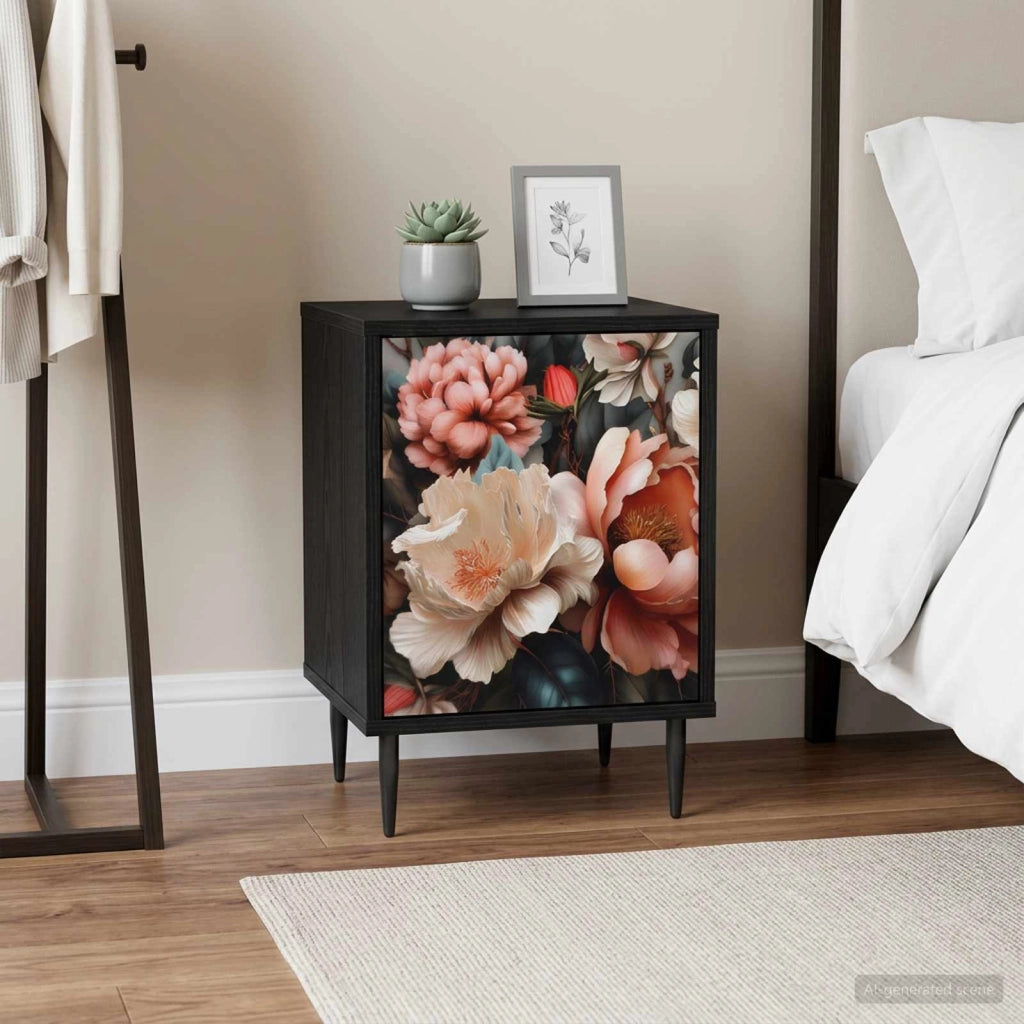 Armadio da Notte BORNE 2 pz Rovere Nero 36 x 33 x 51 cm 8007244