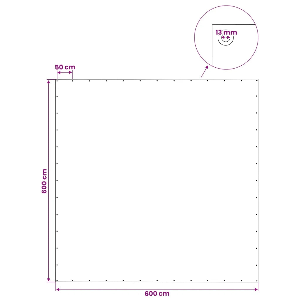 Telo con Occhielli Verde 6 x 6 m 140 gsm PE 42039251