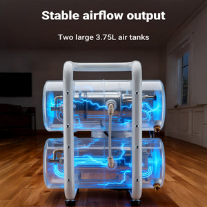 Compressore aerografo AS06T 1/4 CV con accessori, compressore per pistola aerografo con elevata portata d'aria 65-69 l/min, potente dispositivo ad aria compressa 3,2 bar, per aerografia
