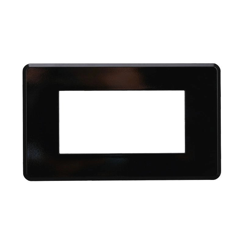 Placca Slim Sottile 4P Serie Moon Colore Nero Compatibile Con Bticino Axolute Air