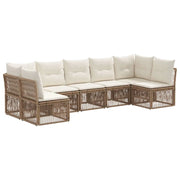 Set Divano da Giardino 7 pcs Beige polyrattan 3434166