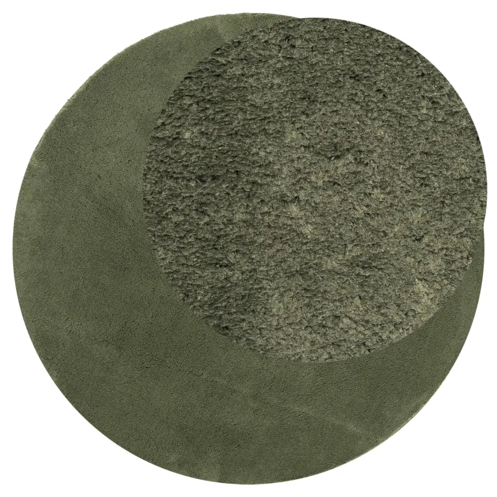 vidaXL Tappeto Pelo Corto HUARTE Morbido Lavabile Verde Bosco Ø 80 cm