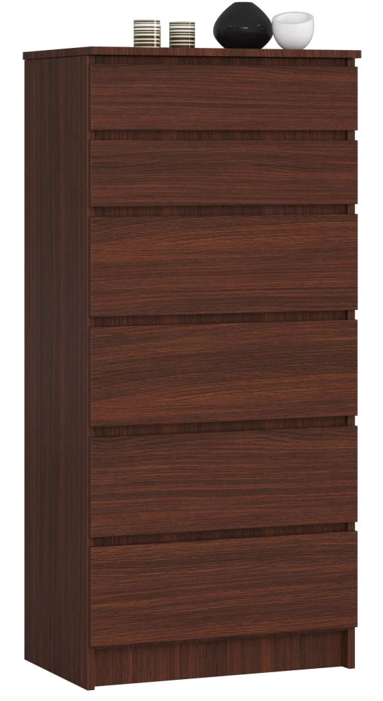 Cassettiera AKORD K60 Cassettiera Wengé 60 cm 6 cassetti 60x40x130 cm