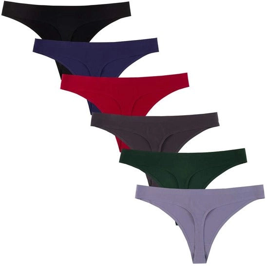Stringhi senza nodo 6 pezzi - Sotto la biancheria - Stringhe comode per donne - Materiale di cotone - Taglia ghiaccio - Materiale di cotone