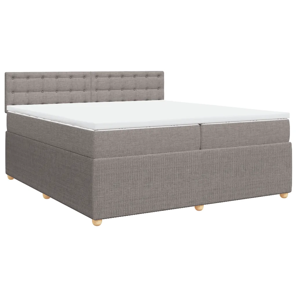 Giroletto a Molle con Materasso Tortora 200x200 cm in Tessuto 3289881
