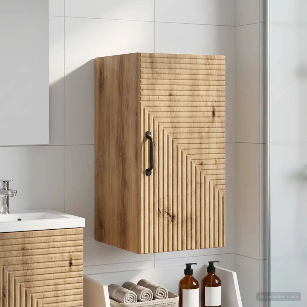 Armadio da bagno a muro HAARLEM Rovere Artigianale 896814