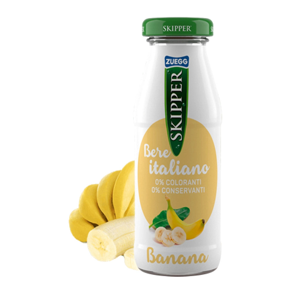 Skipper banana confezione da 24 bottiglie di vetro da 200 milliliters