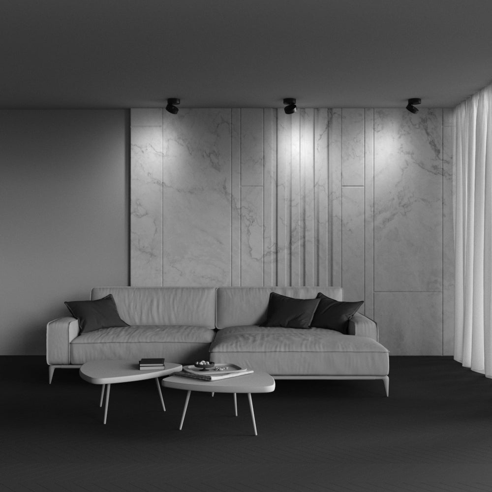 Maytoni Onda plafoniera LED nera 18W 4000K 12cm in alluminio