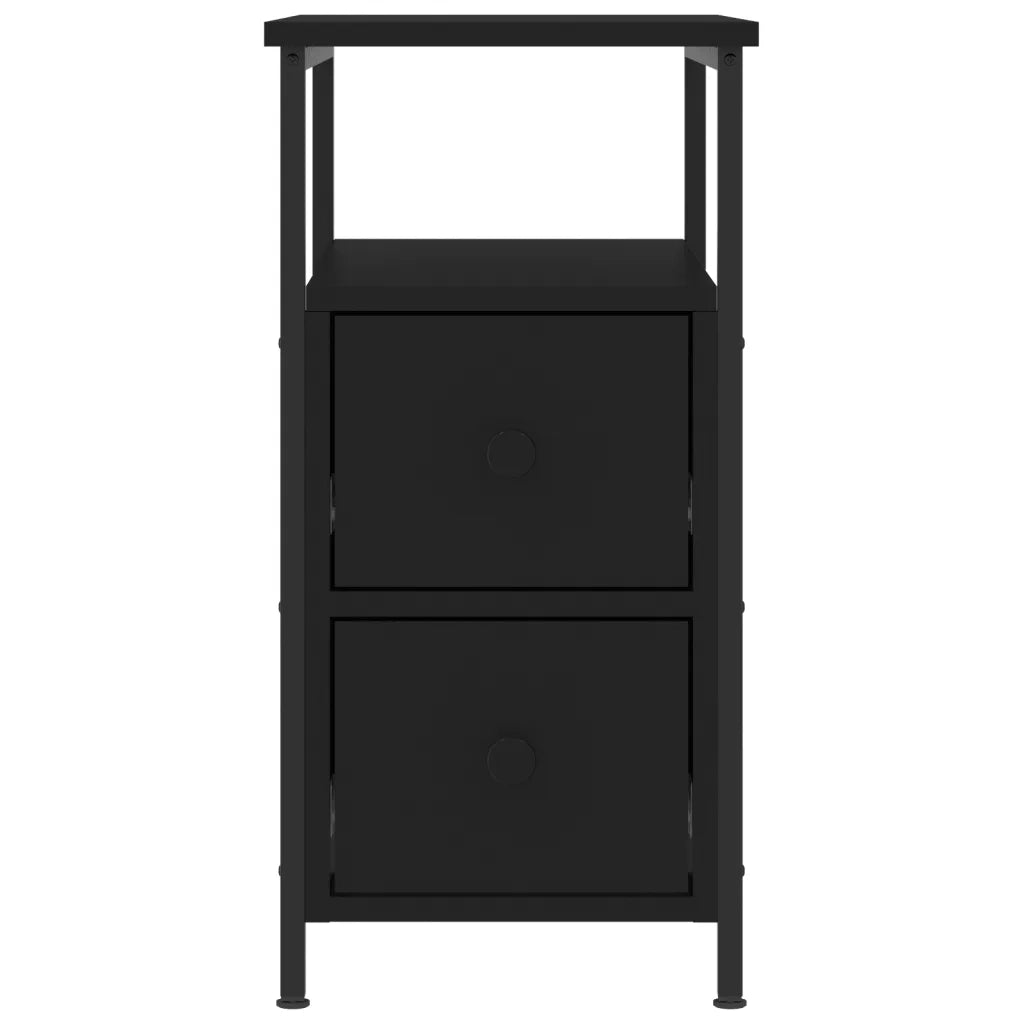 Comodini 2 pz Neri 30x60x60 cm in Legno Multistrato 826064