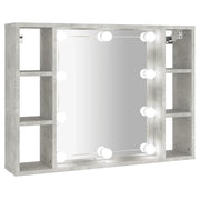 Mobile a Specchio con LED Grigio Cemento 76x15x55 cm CFW3969405