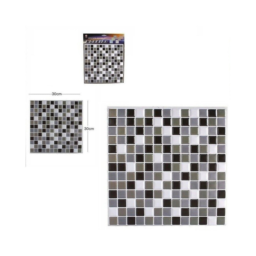 Trade Shop - 3d Piastrella Mattonella Adesivo Da Parete Muro Pannello 30x30cm 64390 -