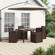 Set da Pranzo per Giardino 5 pcs Marrone e Antracite PP 3430060