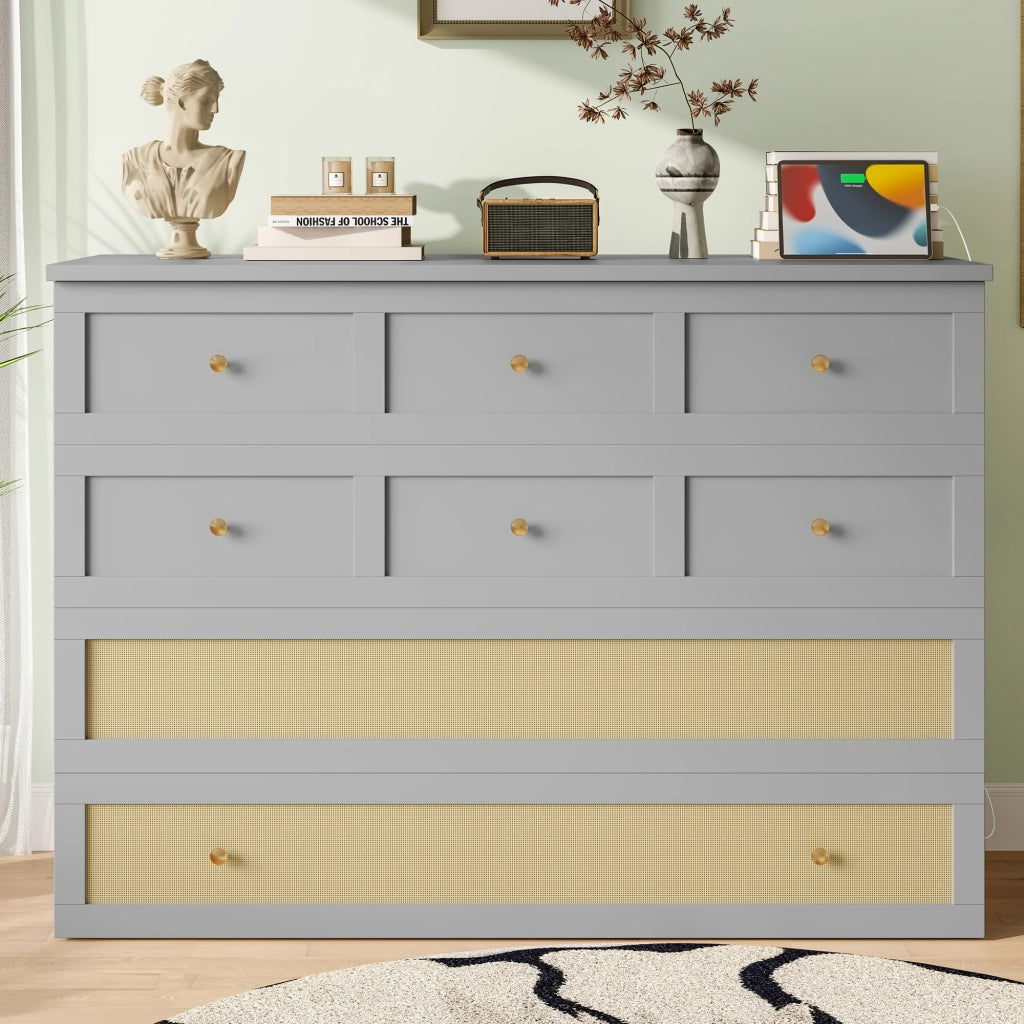 Letto salvaspazio matrimoniale 140×200 cm con USB; presa; cassetti e ripiano; senza materasso; MDF; grigio