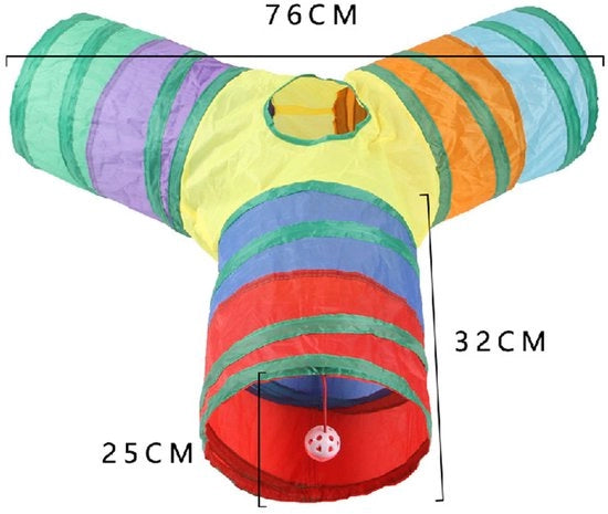 Tunnel per gatti 3 vie in pannelli pieghevoli, giochi per gatti, gatti indoor, giochi per gatti, pallone da gioco per gatti, gatti, gatti, gatti, gatti, colore vivace