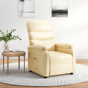 Poltrona Reclinabile Crema in Similpelle 342687